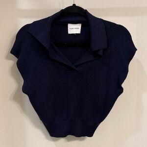 Navy Blue Knit Matching Set